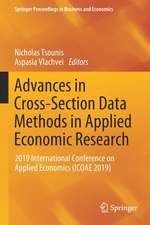 Advances in Cross-Section Data Methods in Applied Economic Research: 2019 International Conference on Applied Economics (ICOAE 2019)