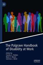 The Palgrave Handbook of Disability at Work