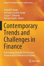 Contemporary Trends and Challenges in Finance: Proceedings from the 5th Wroclaw International Conference in Finance