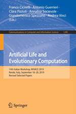 Artificial Life and Evolutionary Computation: 14th Italian Workshop, WIVACE 2019, Rende, Italy, September 18–20, 2019, Revised Selected Papers