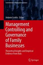 Management Controlling and Governance of Family Businesses: Theoretical Insights and Empirical Evidence from Italy