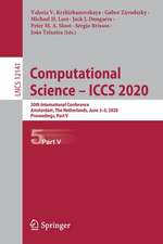 Computational Science – ICCS 2020: 20th International Conference, Amsterdam, The Netherlands, June 3–5, 2020, Proceedings, Part V