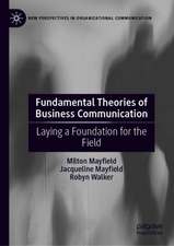 Fundamental Theories of Business Communication: Laying a Foundation for the Field