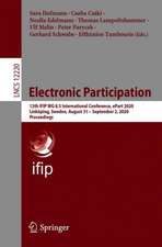 Electronic Participation: 12th IFIP WG 8.5 International Conference, ePart 2020, Linköping, Sweden, August 31 – September 2, 2020, Proceedings