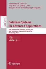 Database Systems for Advanced Applications: 25th International Conference, DASFAA 2020, Jeju, South Korea, September 24–27, 2020, Proceedings, Part II