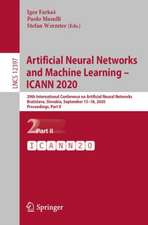 Artificial Neural Networks and Machine Learning – ICANN 2020: 29th International Conference on Artificial Neural Networks, Bratislava, Slovakia, September 15–18, 2020, Proceedings, Part II