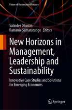 New Horizons in Management, Leadership and Sustainability: Innovative Case Studies and Solutions for Emerging Economies