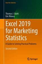 Excel 2019 for Marketing Statistics