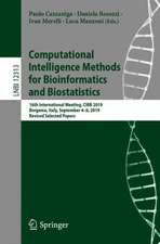 Computational Intelligence Methods for Bioinformatics and Biostatistics: 16th International Meeting, CIBB 2019, Bergamo, Italy, September 4–6, 2019, Revised Selected Papers