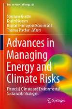 Advances in Managing Energy and Climate Risks: Financial, Climate and Environmental Sustainable Strategies