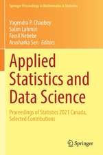 Applied Statistics and Data Science: Proceedings of Statistics 2021 Canada, Selected Contributions