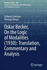 Oskar Becker, On the Logic of Modalities (1930): Translation, Commentary and Analysis