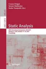 Static Analysis: 28th International Symposium, SAS 2021, Chicago, IL, USA, October 17–19, 2021, Proceedings