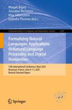 Formalizing Natural Languages: Applications to Natural Language Processing and Digital Humanities: 15th International Conference, NooJ 2021, Besançon, France, June 9–11, 2021, Revised Selected Papers