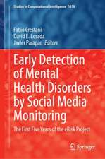 Early Detection of Mental Health Disorders by Social Media Monitoring: The First Five Years of the eRisk Project