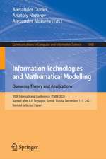 Information Technologies and Mathematical Modelling. Queueing Theory and Applications: 20th International Conference, ITMM 2021, Named after A.F. Terpugov, Tomsk, Russia, December 1–5, 2021, Revised Selected Papers