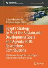 Egypt’s Strategy to Meet the Sustainable Development Goals and Agenda 2030: Researchers' Contributions: SDGs Viewed Through the Lens of Egypt’s Strategy and Researchers' Views