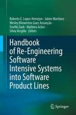 Handbook of Re-Engineering Software Intensive Systems into Software Product Lines