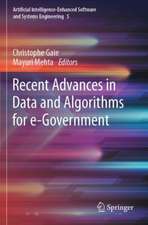 Recent Advances in Data and Algorithms for e-Government