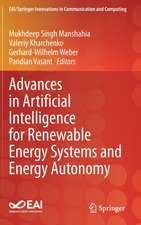 Advances in Artificial Intelligence for Renewable Energy Systems and Energy Autonomy