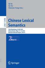 Chinese Lexical Semantics: 23rd Workshop, CLSW 2022, Virtual Event, May 14–15, 2022, Revised Selected Papers, Part II