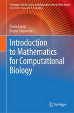 Introduction to Mathematics for Computational Biology