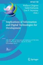 Implications of Information and Digital Technologies for Development: 18th IFIP WG 9.4 International Conference, ICT4D 2024, Cape Town, South Africa, May 20–22, 2024, Proceedings, Part II