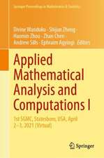 Applied Mathematical Analysis and Computations I: 1st SGMC, Statesboro, USA, April 2–3, 2021 (Virtual)