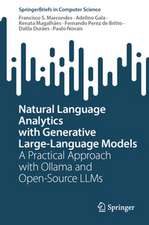 Natural Language Analytics with Generative Large-Language Models