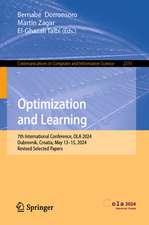 Optimization and Learning