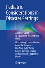 Pediatric Considerations in Disaster Settings