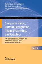 Computer Vision, Pattern Recognition, Image Processing, and Graphics