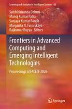 Frontiers in Advanced Computing and Emerging Intelligent Technologies