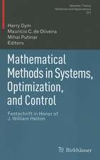 Mathematical Methods in Systems, Optimization, and Control