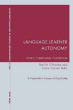 Language Learner Autonomy: A Festschrift in Honour of David Little