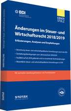 Änderungen im Steuer- und Wirtschaftsrecht 2018/2019