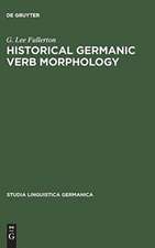 Historical Germanic Verb Morphology