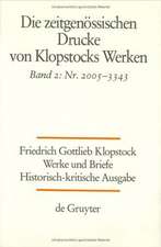 Die zeitgenössischen Drucke von Klopstocks Werken