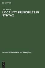 KOSTER:LOCALITY PRINCIPLES IN SYNTAX PB SGG 5