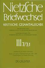 Briefe von und an Friedrich Nietzsche Januar 1887 - Januar 1889: Gesamtregister zur dritten Abteilung