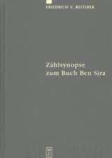 Zählsynopse zum Buch Ben Sira