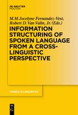 Information Structure and Spoken Language from a Cross-linguistic Perspective