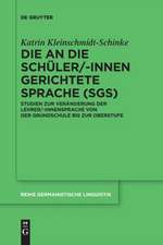 Die an die Schüler/-innen gerichtete Sprache (SgS)