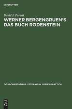 Werner Bergengruen's Das Buch Rodenstein: a detailed analysis