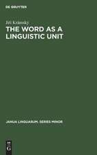 The word as a linguistic unit