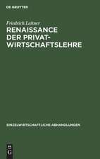 Renaissance der Privatwirtschaftslehre