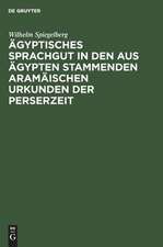 Ägyptisches Sprachgut in den aus Ägypten stammenden aramäischen Urkunden der Perserzeit