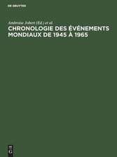 Chronologie des événements mondiaux de 1945 à 1965