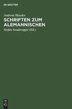 Schriften zum Alemannischen