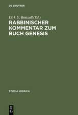 Rabbinischer Kommentar zum Buch Genesis: Darstellung der Rezeption des Buches Genesis in Mischna und Talmud unter Angabe targumischer und midraschischer Paralleltexte